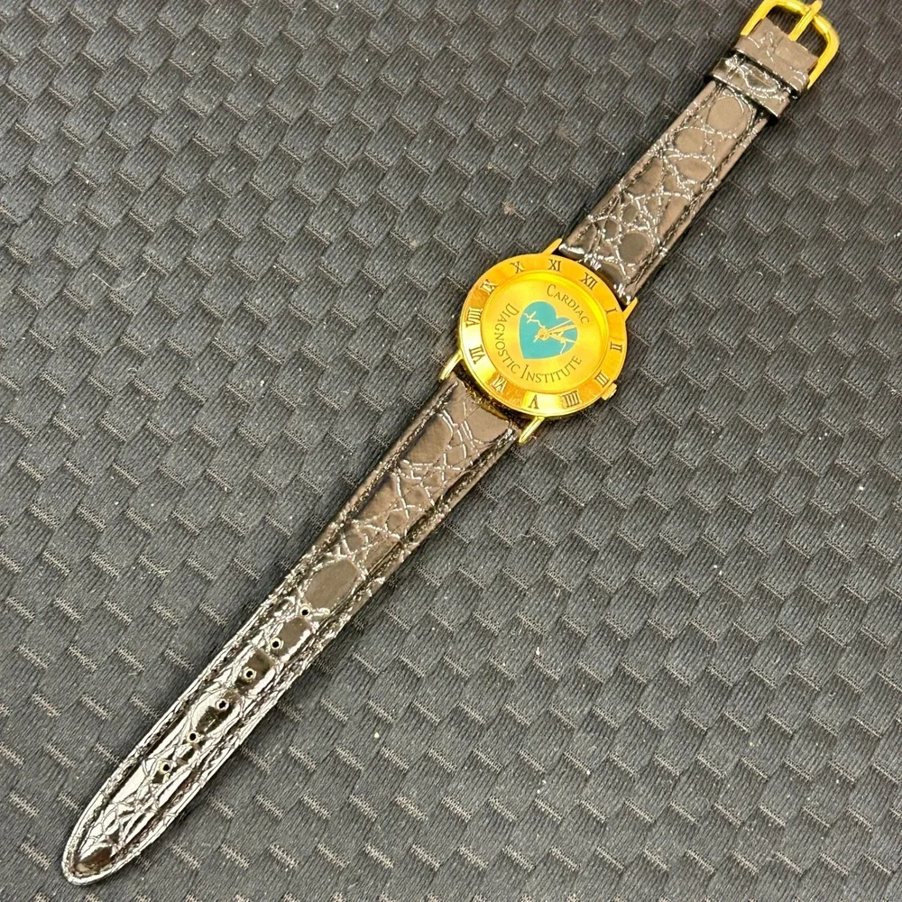 Athenee Du Geneve Cardiac Diagnostic Institute 18k Gold Plated‎ Watch Never Worn